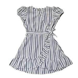 Habitual Kids Ruffled Wrap Stripe Dress Size 4
